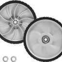 11" Rear Wheels Replacement for Arnold 490-325-0023, 11" x 1.75" Universal Lawn Mower Plastic Wheel Compatible with MTD, Craftsman, Toro, Self Propelled Walk-Behind Lawnmower 2 Pack
