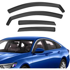 ACLONG in-Channel Rain Guards Compatible with Honda Accord 2018 2019 2020 2021 2022 2023, Black Window Deflectors Window Visor Side Shatterproof Sun Visor, 4-Pieces Set