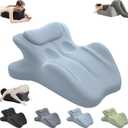 RSN Ergonomic Foam Wedge Pillow, 27 Angled Support for Neck and Waist, Multi-Position Support Pillow (Blue)
