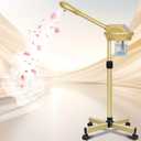 Facial Steamer, Professional Facial Steamer for Estheticians, Hot Mist & Timer Function, Ozone Face Steamer on Wheels for Spa, Salon and at Home Use (Medium), Gold