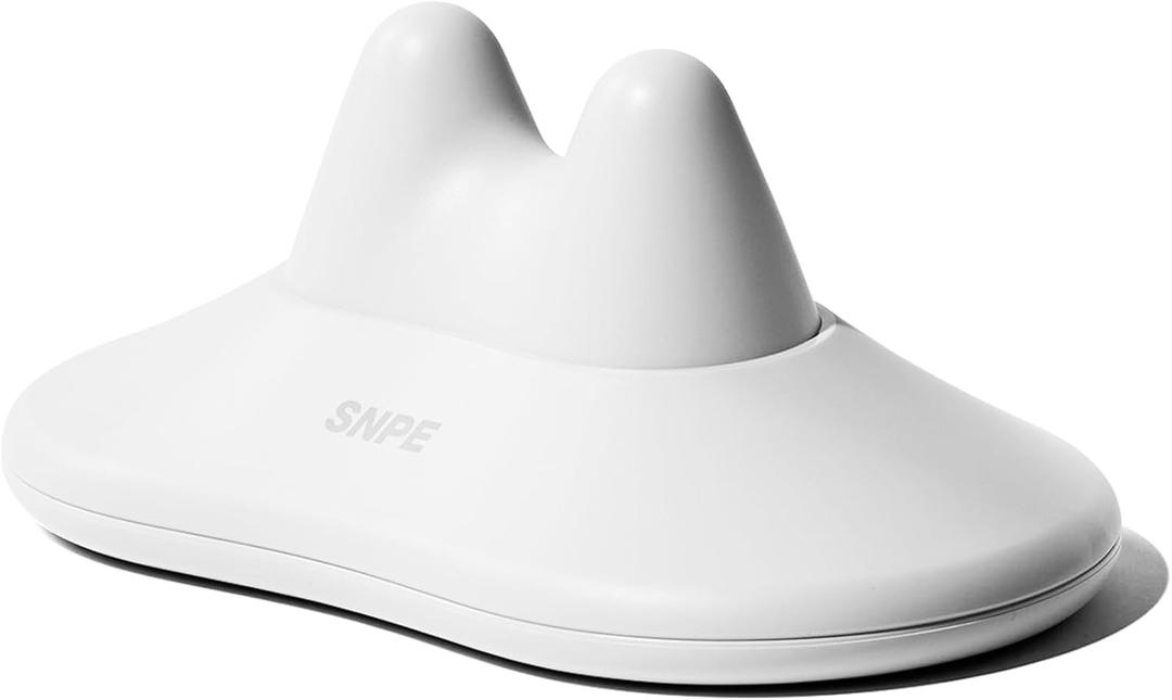 Danason II - Neck Pressure Point Massager, Extra Firm Suboccipital & Occipital Release, Acupressure Neck & Shoulder Tension Reliever, Cervical Traction Device (Floral White)