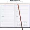 2026 Planner Calendar, 5"x8" : Includes 14 Months (November 2025 - December 2026) / 2026 Weekly Planner/Weekly Agenda/Monthly Calendar Organizer (Brown/Black)