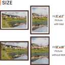 upsimples 12x18 Picture Frame, Display Pictures 11x17 with Mat or 12x18 Without Mat, Wall Hanging Photo Frame, Brown, 1 Pack