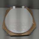 Mayfair Cassel Slow Close Toilet Seat, Easy Clean, Non Slip Premium Wood Seat, Easy Install, Made in USA, Round, White