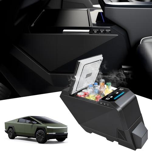 Fiaypoy 18L Refrigerator for Tesla Cybertruck 2023–2025, Floor Centre Console Fridge Freezer with Rapid Cooling (21°F–68°F), Plug-and-Play 110V Car Cooler for Camping, Road Trips & Daily Use