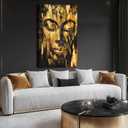 ZENPEE Black Large Wall Art, Gold Abstract Wall Art, Home Decorations for Living Room, Wall Decor for Bedroom Aesthetic, for Office, 24" x 36"