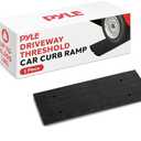 Pyle Car Driveway Curbside Bridge Ramp - Heavy Duty Rubber Threshold Curb Ramp, Used for Loading Dock, Garage, Sidewalk, Truck, Scooter, Bike, Motorcycle, Wheelchair Mobility, Other Vehicle -