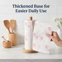 Wooden Paper Towel Holder for Countertop, Solid Beech Wood Stand with Non-Slip Base, Fits Standard Kitchen Rolls, Easy Assembly, Farmhouse Paper Towel Dispenser