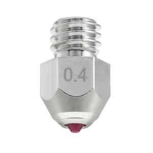 Ruby Tip MK8 Nozzle 0.4mm for Ender 3, CR-10, Elegoo Neptune 3, Sovol SV06 3D Printer and More, Hardened & Abrasion Resistant, Nickel Plated Copper