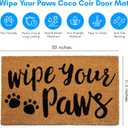 PLUS Haven Coco Coir Door Mat with Heavy Duty Backing, Wipe Your Paws Doormat, 17.5" x 30" Size, Easy to Clean Entry Mat, Beautiful Color and Sizing for Outdoor and Indoor uses, Home Dcor