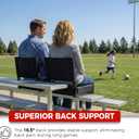 SPORT BEATS Stadium Seats with Back Support Bleacher Chairs with Back and Cushion Thick Padded Bleacher Seats Includes Shoulder Strap Black 2pcs Standard