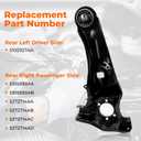 Rear Link Suspension Trailing Arm Bushing Compatible with Jeep Compass 2007-2016, For Jeep Patriot 2007 2008 2009 2010 2011 2012 2013 2014 2015 2016 2017 Replace for 5105927AA (Left Driver Side)