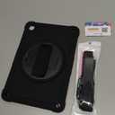 ZtotopCases for Samsung Galaxy Tab A11+ Plus/A9+ 11-Inch 2025/2023, Shockproof Hard Duty Case with Screen Protector+360 Rotating Hand Strap&Stand+Shoulder Strap for Tab A11+/A9 Plus Tablet, Black