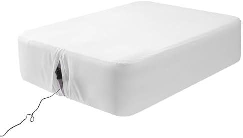 Akicia Fitted Sheet for Queen Air Mattress, with 18-24 Inch Extra Deep Pocket, Soft Breathable Bed Sheet Bottom Mattress Cover for Inflatable Air Bed, White