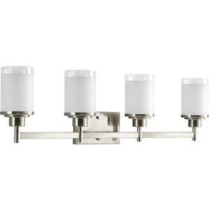 Progress Lighting P2998-09 Alexa Bath & Vanity, 9.5"H x 31"W x 4.5"D, Brushed Nickel Progress Lighting P2998-09 Alexa Bath & Vanity, 9.5"H x 31"W x 4.5"D, Brushed Nickel