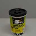 Tub O' Towels TW90 Heavy-Duty 10" x 12" Size Multi-Surface Cleaning Wipes, (10" x 12" wipes) Per Canister, Pack of 1, 75 Count Total