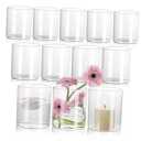12Pcs Glass Cylinder Vase for Centerpieces Clear Glass Flower Vases 12 Vases