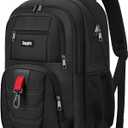 SKAYPIBS BLACK BACKPACK FOR MEN WOMEN, SCHOOL BACKPACK FOR BOYS TEENS, 15.6 INCH LAPTOP BACKPACKS WITH USB PORT, WATER RESISTANT BOOK BAG, WORK COLLEGE STUDENT BOOKBAG, TRAVEL BACKPACK.