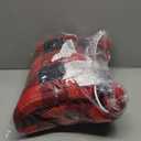 Homemate Electric Blanket Heated Throw - 50x60 Ultra Soft Cozy Flannel Heating Blanket with 10 Fast Heat Levels 8 Hours Auto Off Over-Heated Protection ETL Certification Keep Warm in Home Office (Red-black)