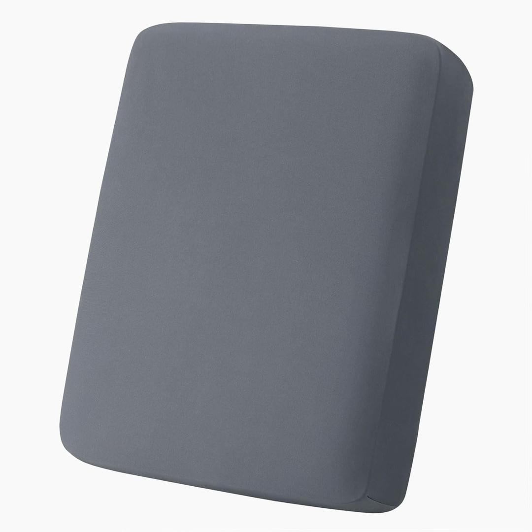 hyha Milk Silk Couch Cushion Covers, Soft Magic Sofa Covers Washable for Cushion Couch, Stretch Sectional Outdoor Cushion Covers for Patio Furniture with Elastic Bottom(Small, Dark Gray)