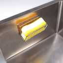Toplife Sponge Holder for Kitchen Sink, Stainless Steel Suction Cup Sponge Caddy - Silver