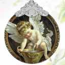 3" Stained Glass Christmas Decoration, Christmas Ornaments, Heirloom Keepsake, Gift Exchange, Gift Idea, Bauble Present - Little Angel