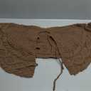 24 inch Coffee Knitted Christmas Tree Skirt for 4 Ft Tree - Luxury Thick Rustic Xmas Decoration for Pencil Trees Christmas Home Decor(Coffee, 24" 2510)