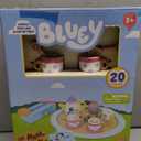 8th Wonder Bluey Toys Wooden Tea Party Set, 18-Piece Durable Toy Tea Set with Tray, Teapot, Teaspoons, and More, Pretend Play for Toddlers of Ages 3+