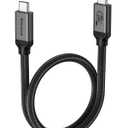 Silkland USB4 for Thunderbolt 4 Cable 1.6FT, 40Gbps Data Transfer, 240W, 8K@60Hz, Short Thunderbolt Cable 0.5M, USB C Data Cable Compatible with Thunderbolt 3, SSD, Hub, Dock, iPhone 17,MacBook, eGPU