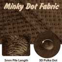 Homiest Minky Dot Fabric by The Yard, 1 Yard x 60 Inch Chocolate Brown