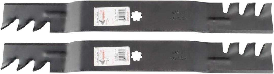 Rotary Copperhead Mulching Mower Blades Fit John Deere Models D100 LA100 Replaces OEM GX22151 GY20850 For 42 Inch Deck (pack of 2)