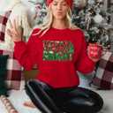 Christmas Sweatshirts for Women Merry and Bright Sweatshirt Sequin Merry Christmas Shirt Xmas Holiday Pullover Tops (Red, XXL)