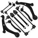 Rockplanet Suspension Front Upper and Lower Control Arm Kit Compatible With 2008-2012 Honda Accord 14Pcs Ball Joints, Sway Bar Link Front & Rear, Inner & Outer Tie Rod Ends