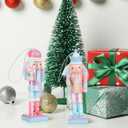 IMIKEYA Christmas Nutcracker Figure: 4PCS Wooden Nutcracker Hanging Christmas Nutcrackers Ornament Decoration Nutcrackers Ornament Xmas Decor Xmas Tree Ornaments Set