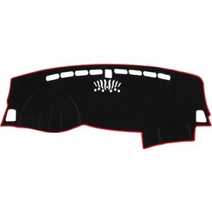 Car Dashboard Cover Mat Compatible for Kia Sportage 2017-2022, Protective Polyester Red Center Console Interior Trim Dash Board Mat