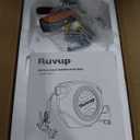 Ruvup Retractable Garden Hose Reel,1/2in x 150ft+6.5FT Water Hose Reel with Metal Bracket, UV Resistant Automatic Hose Reel Wall Mount for Outside, Slow Retraction Any Length Lock 10 Spray Nozzle