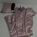 Melodieux Pink Blackout Curtains 96 Inches Long for Living Room, Thermal Insulated Energy Saving Grommet Embossed Satin Drapes with Black Lining, 52 by 96 Inch, 2 Panels