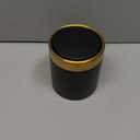 Mini Trash Can with Lid, Metal Small Tiny Mini Trash Bin Can, Mini Countertop Trash Cans for Desk Car Office Kitchen, Swing Top Trash Bin 1.5 L/0.40 Gal (Black)