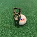 Parsaver Players Golf Divot Tool - 6 in 1 Multi Purpose Tool - Divot Tool with Ball Marker - Alignment Golf Ball Markers Included - Bottle Opener Pitch Fork Gadget - Permanent Marker Pen