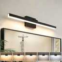 IZORRO Modern Bathroom Vanity Light 32 inch, Rotatable, 24W Dimmable Led Bathroom Light Fixture Over Mirror, Black Vanity Light Bar (5 Color Temperature)