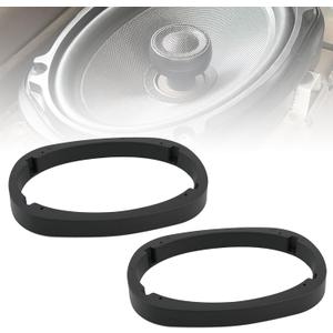 Sporacingrts 6x9 Inch Universal Car Speaker Spacer Ring Adapter 1 Inch Thick Plastic Beveled Speaker Mounting Brackets for Vehicle Door Audio Upgrade Compatible with Most 6x9 Aftermarket Speakers
