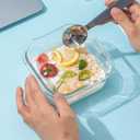 2Cup Square Glass Food Storage Containers, Small Square Food Containers With Airtight Lids Leak-proof, BPA free 16oz Glass Meal Prep Bowls, Dishwasher, Microwave, Freezer Safe (4 color)