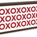 XOXO Sign for Tabletop or Wall Hanging, Valentines Day Decor, Love Wood Blocks for Happy Valentine's Day Party, Home Table Desk Decoration, Wedding Decor, 9.5x3.1x1 inches