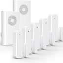 Wireless Door Chime, Door Open Sensor Alarm When Entry Business/Office/Store (500ft Range 51 Ringer Adjustable Volume) Home Alert Bell for Kid/Toddler Safety,2 Receiver +5 Sensor