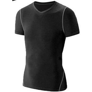 LANBAOSI Kids Boy's Compression Shirts Child's Quick Dry Sports Undershirts Short Sleeve Baselayer Tee Tops 1PCS, 9-10Y