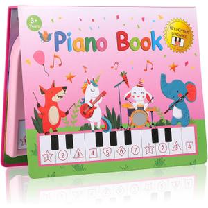Toys for 3 Year Old Girls Gifts - Piano Book Educational Toddler Musical Toys for Kids Ages 3 4 5 6 7 8 Years Old Learning Birthday Stocking Stuffers Fillers for 2-4 3-4 3-5 3-6 5-8