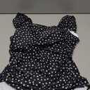 B2prity Womens One Piece Swimsuit Square Neck Tummy Control Bathing Suits Modest Full Coverage Ruched Swimwear, Size Large