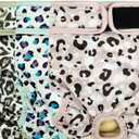 Langsprit Washable Female Dog Diapers - Doggie Reusable Diapers for Doggy Puppy Female in Period - Highly Absorbent Dog Heat Panties Leopard, Large