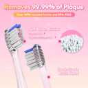 Kids Electric Toothbrush Toddler Toothbrush Age 2-4-8-12 Electric Toothbrush Kids with Timer Rainbow LED Light Up Vibrating Toothbrush Battery Operated Childrens Girls Sonic Tooth Brush (Pink Unicorn)