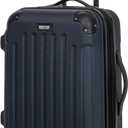 Kenneth Cole REACTION Renegade Luggage Expandable 8-Wheel Spinner Lightweight Hardside Suitcase, Navy Blue, 20-Inch Carry On